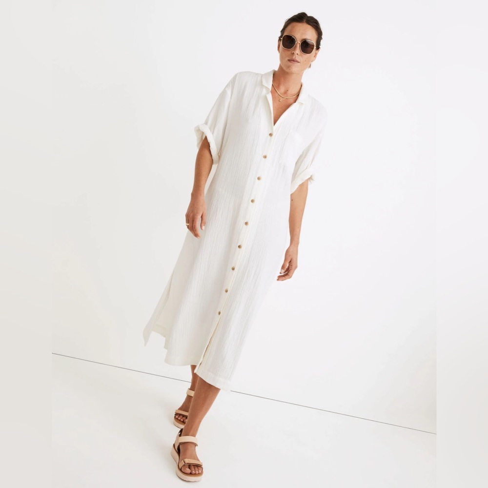 *NWT* Lightestspun Cover-Up Maxi Shirtdress